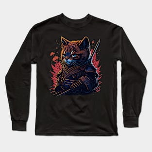 Kitten Samurai  VI Long Sleeve T-Shirt